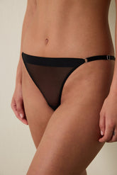 Low Waist Fishnet Brazilian Panties
