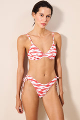 Marine Fish V ring Textured Multi Color Bikini Bottom