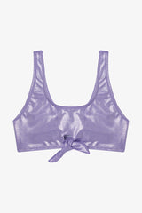 Lilac Girls Shiny Halter Neck Bikini Set