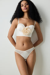 Removable Rose Perfetto Cream Bustier