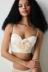 Removable Rose Perfetto Cream Bustier