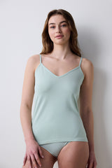 Reversible Side Cotton V Neck Cream Athlete