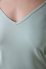 Reversible Side Cotton V Neck Cream Athlete