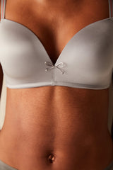 Cosy Shiny Micro Wire-Free Gray Bra