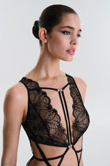Leto Black Bodysuit - Privee Collection