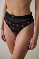 Black Highleg Slip Panties