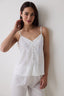 Bridal Delicate Satin Off White Tank