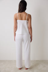 Bridal Delicate Satin Off White Tank