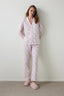 Floral Shirt Collar Long Sleeve Pajama Set