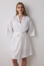 Bridal Delicate Satin Off White Dressing Gown