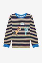 Boy Horses 2-Piece Multicolored Pajama Set