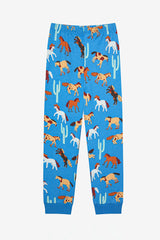 Boy Horses 2-Piece Multicolored Pajama Set
