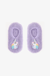 Lilac Girls Unicorn Patterned Non-Slip Sole Home Slippers