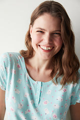 تي شيرت بيجاما قصير بلون النعناع الأخضر من Cuteness