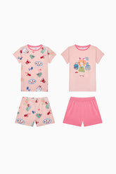 Girl Local Multicolored 2-Piece Pajama Set