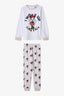 Optic White Girls Minnie Mouse Cotton Long Sleeve 2-Piece Pajama Set