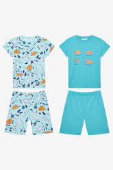 Boy Sleepysaurus 2-Piece Multicolored Pajama Set