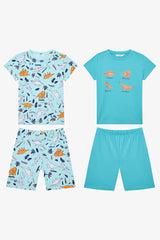 Boy Sleepysaurus 2-Piece Multicolored Pajama Set