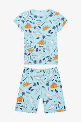 Boy Sleepysaurus 2-Piece Multicolored Pajama Set
