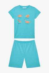 Boy Sleepysaurus 2-Piece Multicolored Pajama Set