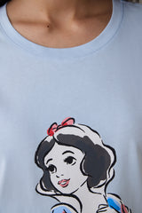 Floral Shorts Light Blue Pajama Set