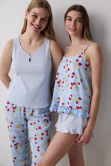 Strawberries Chally Light Blue Tank Top