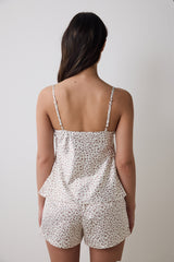 Lilah Satin Ecru Tank Top