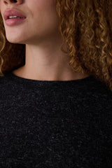 Black Dark Sky Crew Neck Long Sleeve Pajama Set