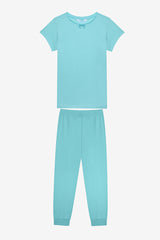 Girl Bow 2-Piece Multicolored Pajama Set