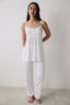 Lana Printed Pants Off White Pajama Set