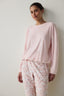 Light Pink Ellie Crew Neck Pajama Top