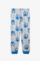 Navy Blue Boys Sonic Long-Sleeve Cotton Pajama Set