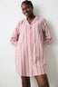 Aria Striped Red Shirt Dress Nightgown