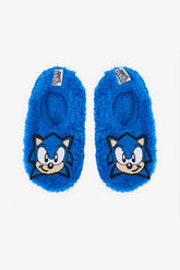 Navy Blue Boys Sonic Non-Slip Sole Home Slippers