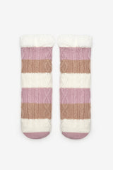 Colored Stripes Off White Ankle Socks