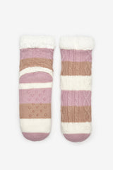 Colored Stripes Off White Ankle Socks