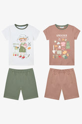 Boy Gardener Multicolored 2-Piece Pajama Set