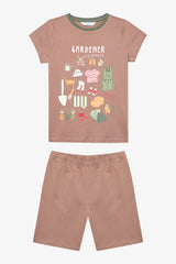 Boy Gardener Multicolored 2-Piece Pajama Set
