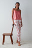 Rosy Printed Satin Pants PJ Bottom