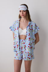 Strawberries Blue Sleepy Glasses