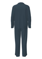 Cotton Boy Footbunny White Buttoned Shirt Pajama Set