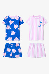 Girls' Shells 2-Piece Multicolored Pajama Set