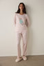 Lila Blanket Slogan Printed Crew Neck Long Sleeve Pajama Set