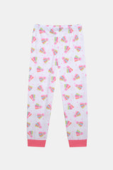 Cotton Girls Badminton 2-Piece Multicolored Pajama Set