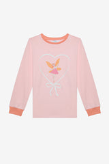 Girl Child Put On Ribbon 2-Piece Multicolored Pajama Set