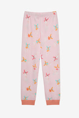 Girl Child Put On Ribbon 2-Piece Multicolored Pajama Set