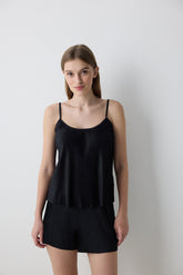 Fleur Black Tank Top - Penti Loves Paris Collection