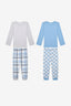 Cotton Boy Plaid 2-Piece Multicolored Pajama Set