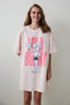 Light Pink Looney Tunes Lola Bunny Short Sleeve Thermal Effect Nightgown