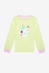 Cotton Girls Tennis Picnic 2-Piece Multicolored Pajama Set